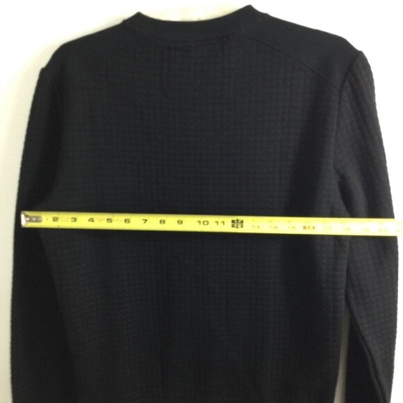 Banana Republic Pullover Sweatshirt Men's Small Black Long Sleeve  Ribbed Hem - Picture 6 of 6